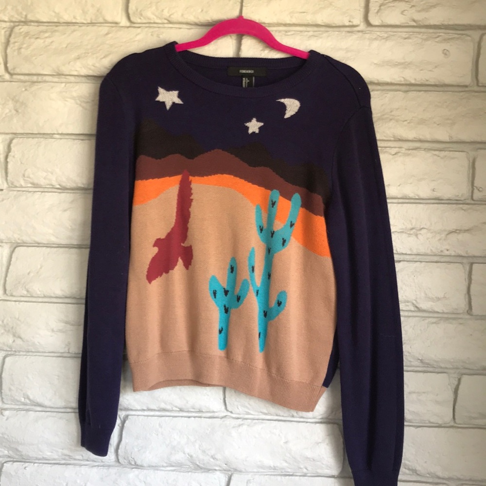 f21 coach knock off desert novelty sweater